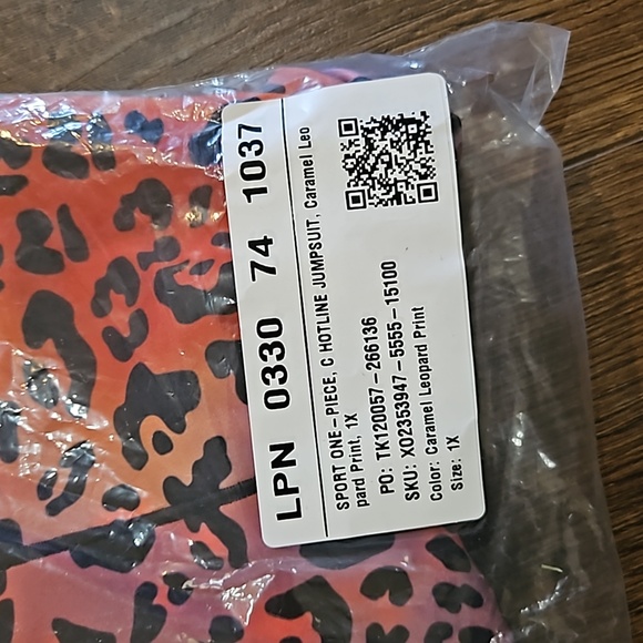 SAVAGE X FENTY HOTLINE JUMPSUIT SIZE 1X CARAMEL LEOPARD - Picture 9 of 10